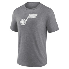Heather Gray Utah Jazz Distressed Tri-Blend T-Shirt | NBA
