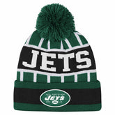 New York Jets Outerstuff Youth Go Fast Cuffed Knit Hat with Pom | NFL Discount