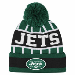 New York Jets Outerstuff Youth Go Fast Cuffed Knit Hat with Pom | NFL Discount