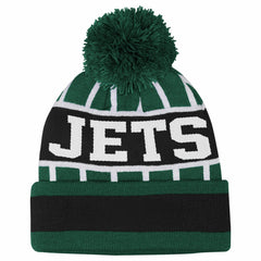 New York Jets Outerstuff Youth Go Fast Cuffed Knit Hat with Pom | NFL Discount