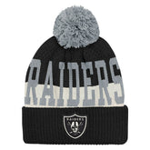 Las Vegas Raiders Outerstuff Youth Modern Fan Cuffed Knit Hat with Pom | NFL US