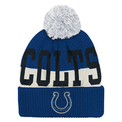 Indianapolis Colts Outerstuff Youth Modern Fan Cuffed Knit Hat with Pom | NFL Near me