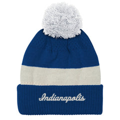 Indianapolis Colts Outerstuff Youth Modern Fan Cuffed Knit Hat with Pom | NFL Near me