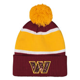 Washington Commanders Outerstuff Girls Let's Play Cuffed Knit Hat with Pom | NFL Outlet