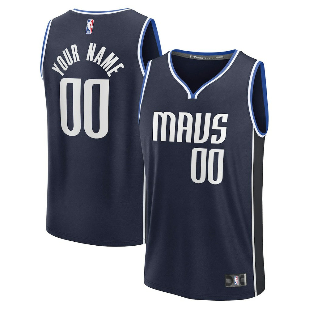Navy Dallas Mavericks Fast Break Custom Jersey sale | NBA