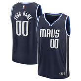 Navy Dallas Mavericks Fast Break Custom Jersey sale | NBA