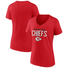 Kansas City Chiefs Women's Nostalgia V-Neck T-Shirt | NFL Discount