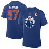 Connor McDavid Edmonton Oilers Fanatics Authentic Stack Name & Number T-Shirt - NHL T-shirts