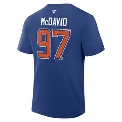 Connor McDavid Edmonton Oilers Fanatics Authentic Stack Name & Number T-Shirt - NHL T-shirts