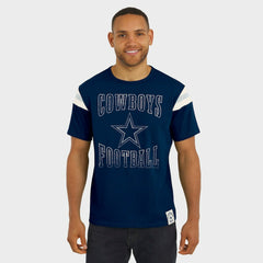 Dallas Cowboys Darius Rucker Collection Distressed Throwback Shoulder Stripe T-Shirt | NFL Outlet