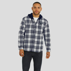 Dallas Cowboys Darius Rucker Collection Plaid Flannel Quilted Full-Snap Hooded Shacket | NFL Outlet