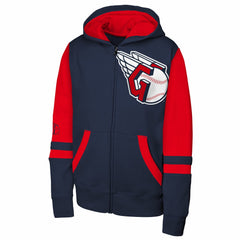 Cleveland Guardians Outerstuff Youth Stadium Colorblock Full-Zip Hoodie - MLB Hoodies