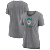 Miami Dolphins Women's Vintage Arch Tri-Blend T-Shirt | NFL Sale