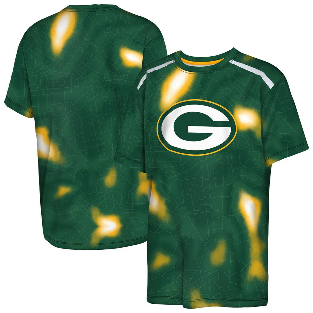 Green Bay Packers Outerstuff Youth End Zone Dri-Tek T-Shirt | NFL Hot
