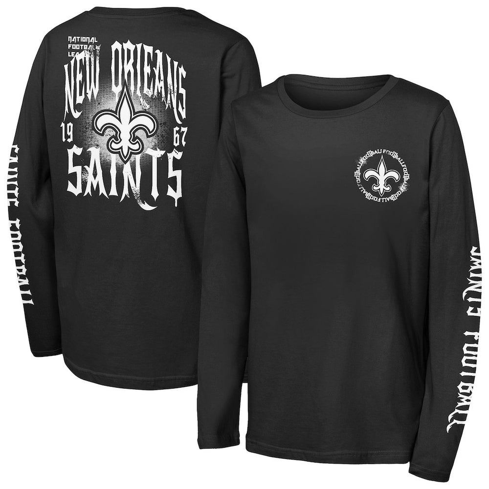 New Orleans Saints Outerstuff Youth Rumble Long Sleeve T-Shirt | NFL New