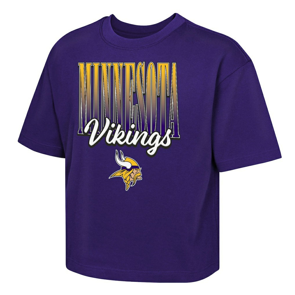 Minnesota Vikings Outerstuff Girls Youth Big City Boxy T-Shirt | NFL US
