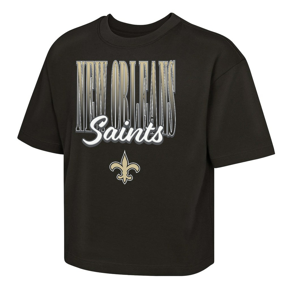 New Orleans Saints Outerstuff Girls Youth Big City Boxy T-Shirt | NFL Sale