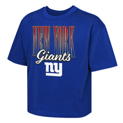 New York Giants Outerstuff Girls Youth Big City Boxy T-Shirt | NFL Hot