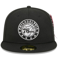 Black Philadelphia 76ers x Alpha Industries 59FIFTY Fitted Hat | NBA
