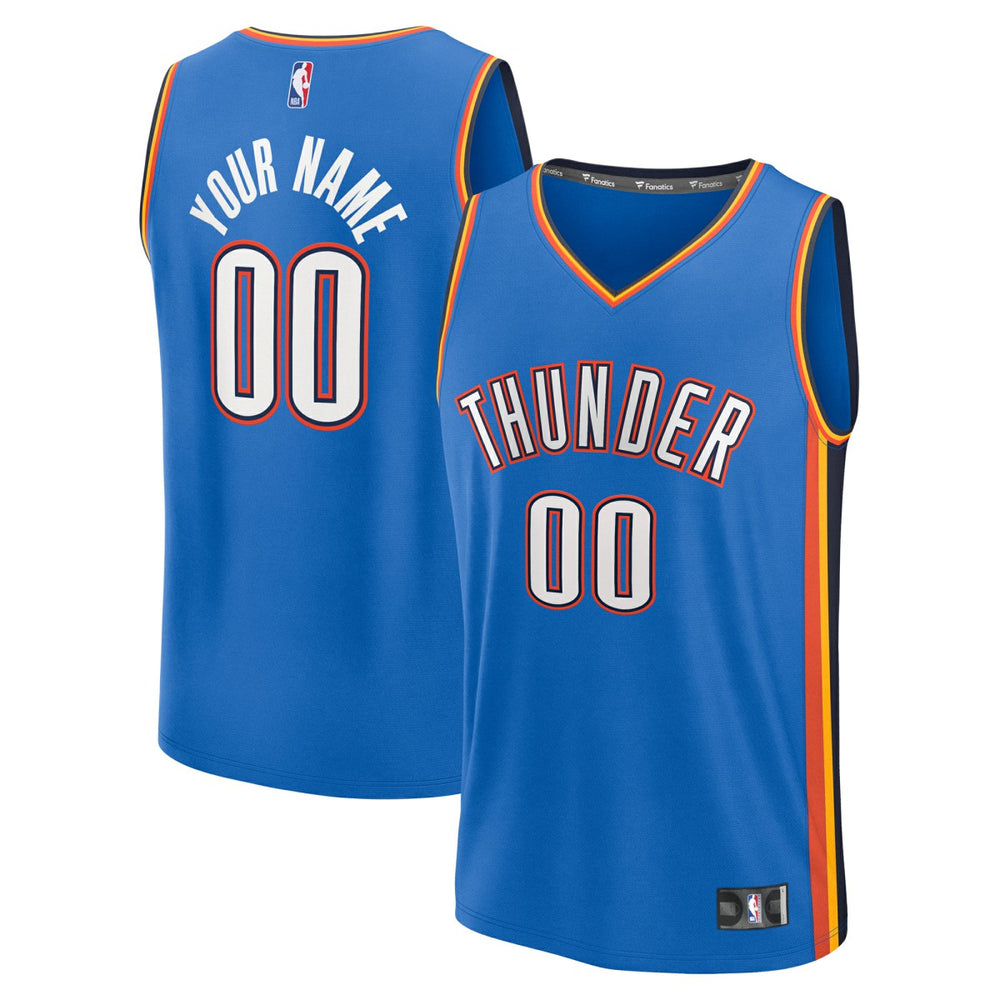 Blue Oklahoma City Thunder Youth Fast Break Custom Replica Jersey | NBA