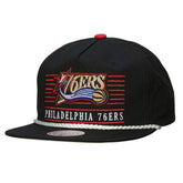 Black Philadelphia 76ers Ascend Deadstock Snapback Hat | NBA