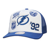Tampa Bay Lightning Mitchell & Ness Gridlock Trucker Adjustable Hat - NHL Hats