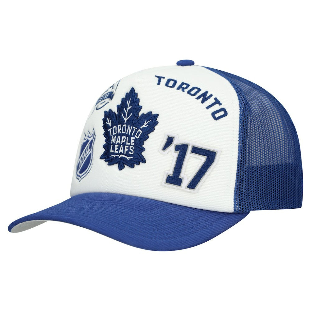 Toronto Maple Leafs Mitchell & Ness Gridlock Trucker Adjustable Hat - NHL Hats