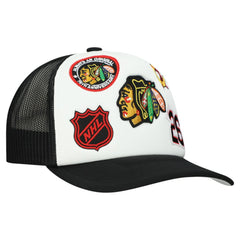 Chicago Blackhawks Mitchell & Ness Gridlock Trucker Adjustable Hat - NHL Hats
