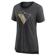 Pittsburgh Penguins Women's Slow Whistle Tri-Blend T-Shirt - NHL T-shirts