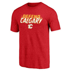 Calgary Flames Shoot to Score Tri-Blend T-Shirt - NHL T-shirts