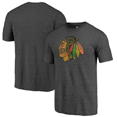 Chicago Blackhawks Distressed Tri-Blend T-Shirt - NHL T-shirts