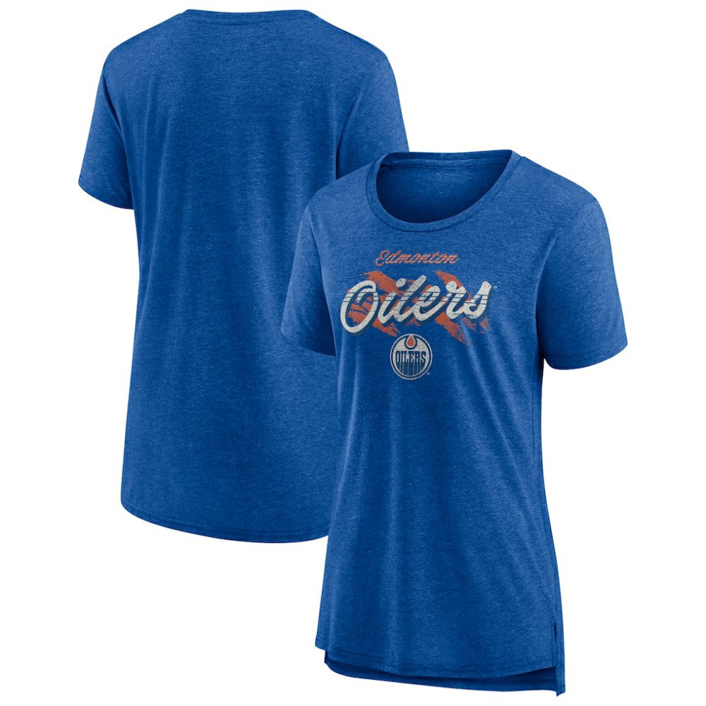 Edmonton Oilers Women's Hit the Ice Tri-Blend T-Shirt - NHL T-shirts
