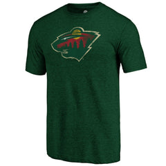 Minnesota Wild Distressed Logo Tri-Blend T-Shirt - NHL T-shirts
