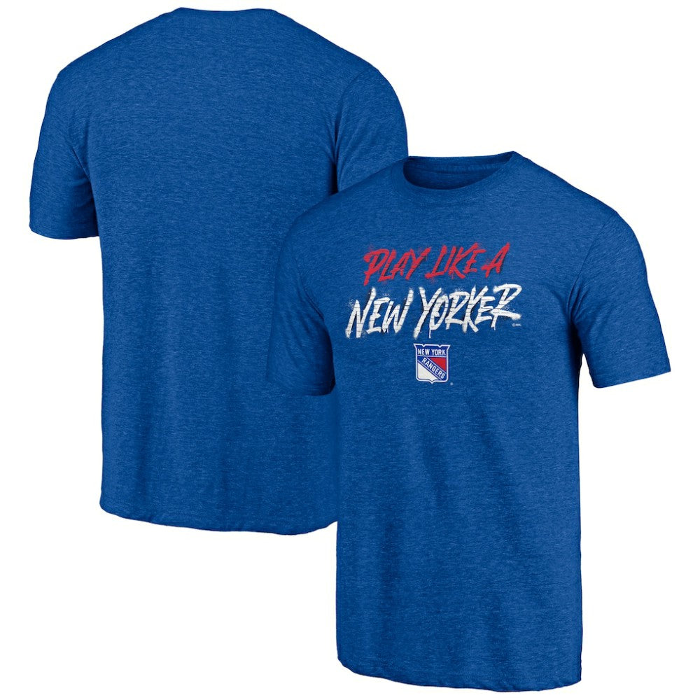 New York Rangers Shoot to Score Tri-Blend T-Shirt - NHL T-shirts