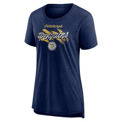 Pittsburgh Penguins Women's Hit the Ice Tri-Blend T-Shirt - NHL T-shirts