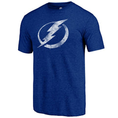 Tampa Bay Lightning Distressed Logo Tri-Blend T-Shirt - NHL T-shirts