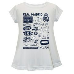 Real Madrid Vive La Fete Girls Youth Impressions Artwork A-Line Top