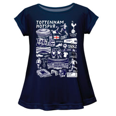 Tottenham Hotspur Vive La Fete Girls Youth Impressions Artwork A-Line Top