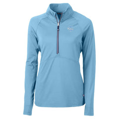 Philadelphia Phillies Cutter & Buck Women's Raglan Adapt Eco Knit Stretch Recycled Half-Zip Top - MLB Tops