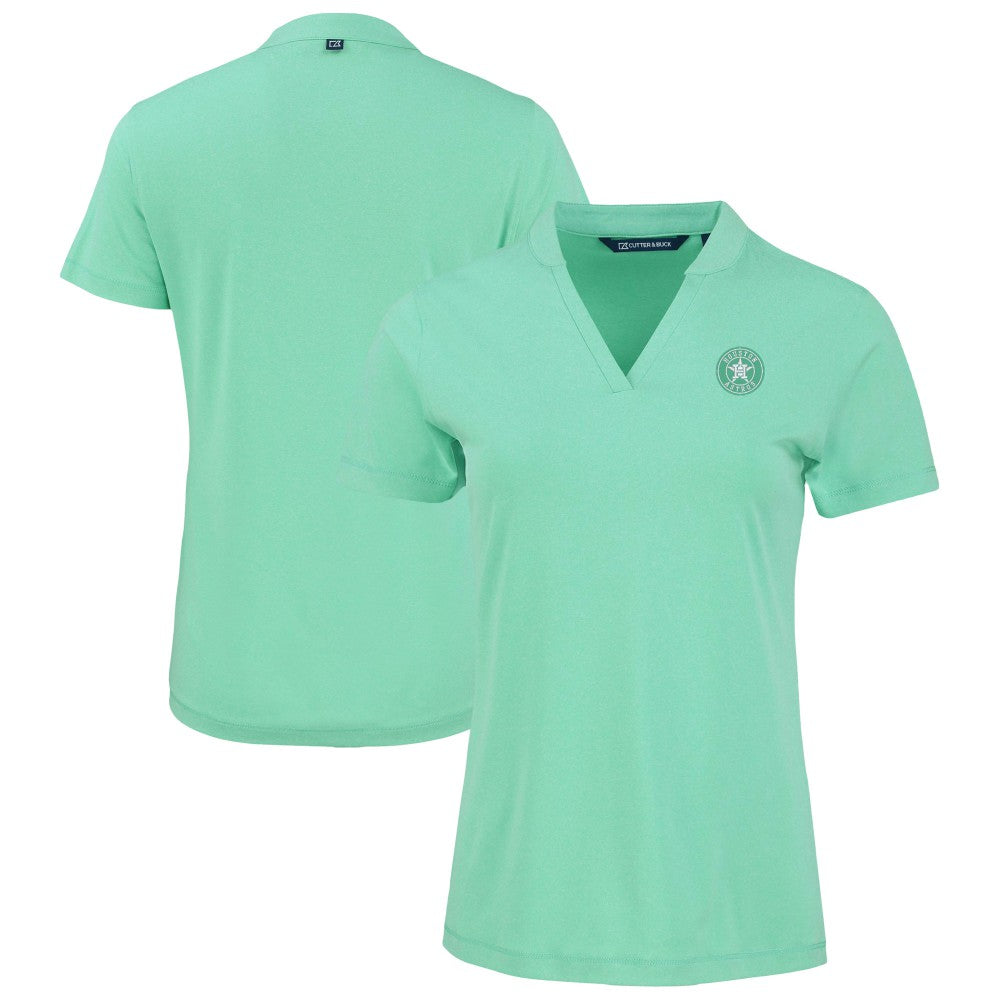 Houston Astros Cutter & Buck Forge Heathered Stretch Blade Top - MLB Tops