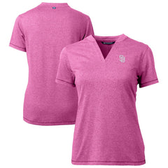 San Diego Padres Cutter & Buck Forge Heathered Stretch Blade Top - MLB Tops