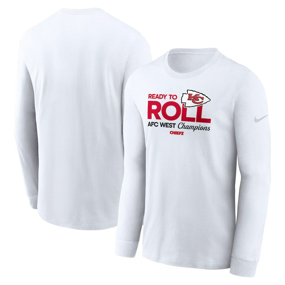 Kansas City Chiefs 2024 AFC West Division Champions Locker Room Trophy Collection Long Sleeve T-Shirt | NFL Hot