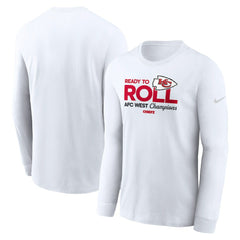 Kansas City Chiefs 2024 AFC West Division Champions Locker Room Trophy Collection Long Sleeve T-Shirt | NFL Hot