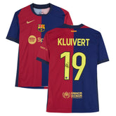 Patrick Kluivert Barcelona Autographed 2024-25 Red/Blue Home Jersey