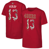 San Francisco 49ers Brock Purdy Outerstuff Youth Mainliner Drip Player Name & Number T-Shirt | NFL Sale