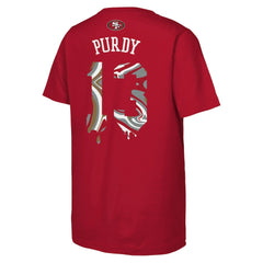 San Francisco 49ers Brock Purdy Outerstuff Youth Mainliner Drip Player Name & Number T-Shirt | NFL Sale