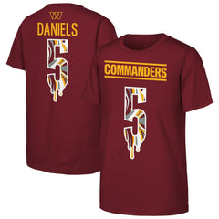 Washington Commanders Jayden Daniels Outerstuff Youth Mainliner Drip Player Name & Number T-Shirt | NFL Near me