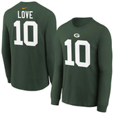 Green Bay Packers Jordan Love Youth Player Name & Number Long Sleeve T-Shirt | NFL New