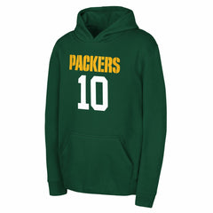 Green Bay Packers Jordan Love Outerstuff Mainliner Player Name & Number Hoodie | NFL Sale