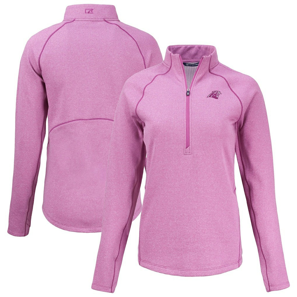 Carolina Panthers Cutter & Buck Women's Peshastin Eco Fleece Recycled Half-Zip Top | NFL Sale